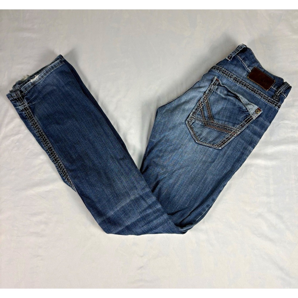 BKE Carter Straight Distressed Light Wash Men's Jeans 33x34